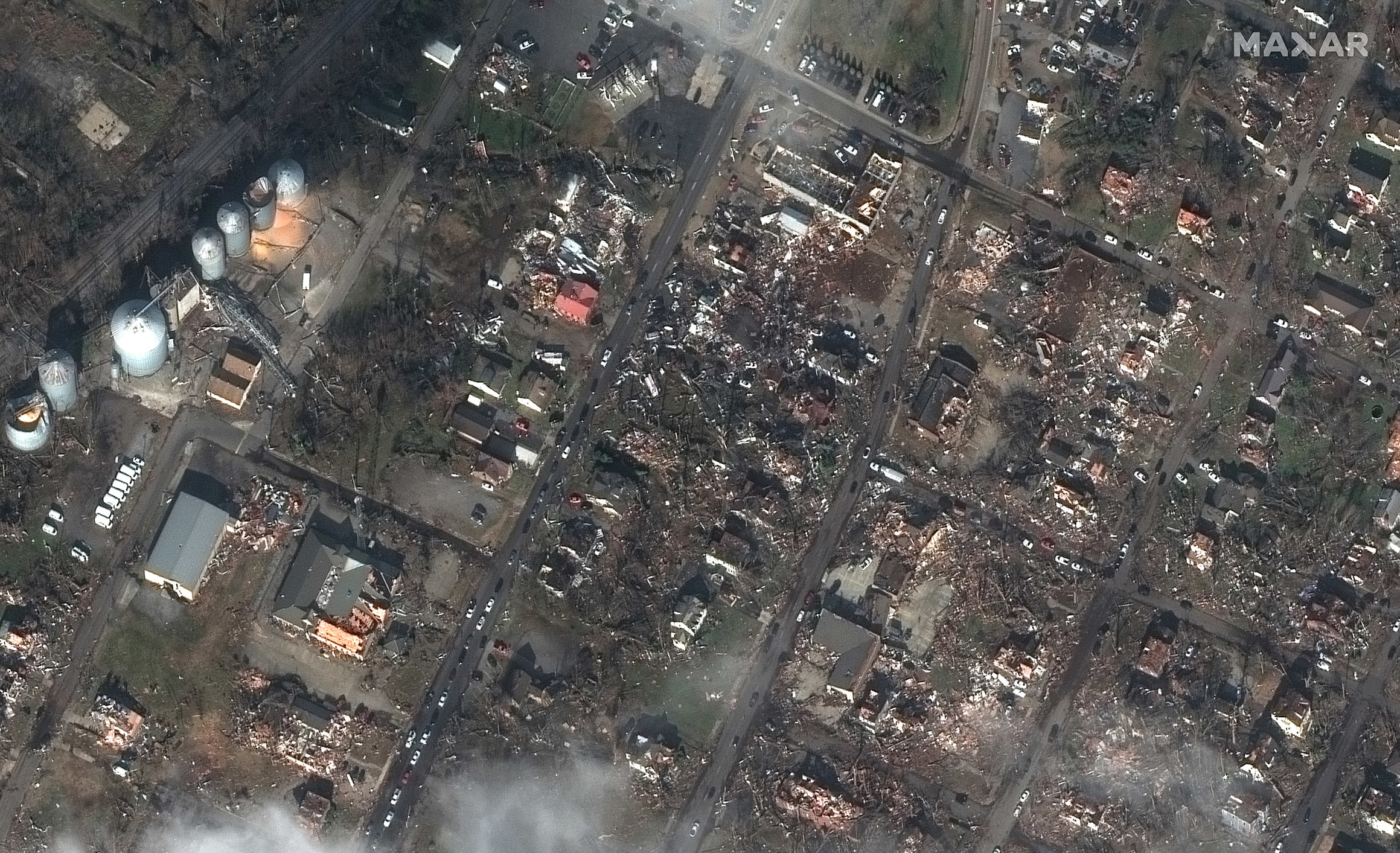 satellite view tornado