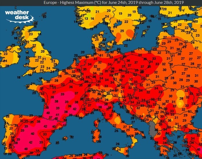 Powerful Heat Wave In Europe This Week