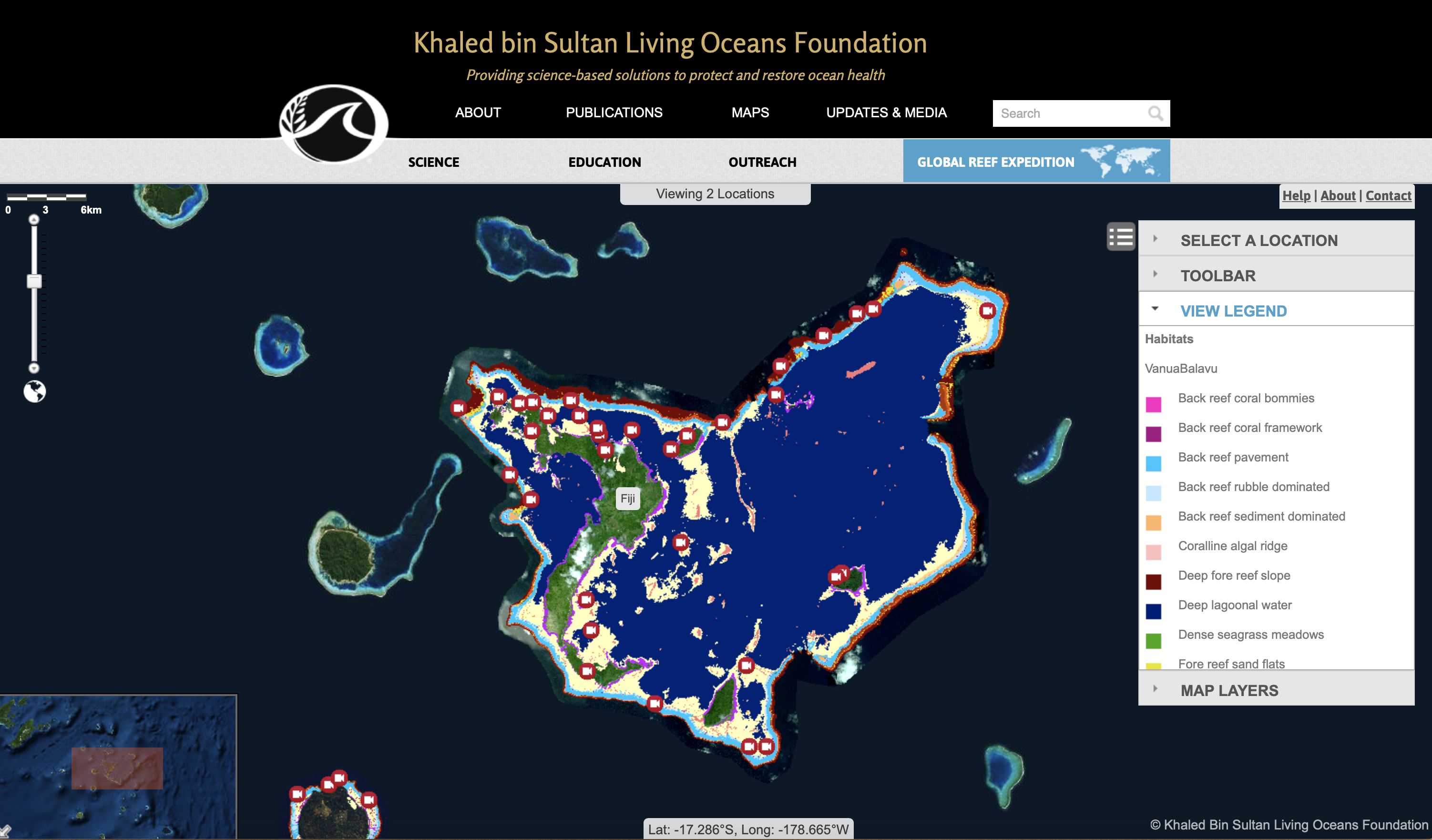 Coral Reefs Around The World Map   Living Oceans Foundation World Reef Map Detailed 